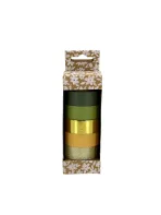 Wholesale Custom Green & Gold Washi Tape Set – 4 Rolls
