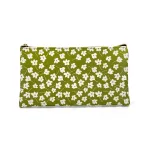 Wholesale Custom SYG25079 Floral Green Slim Zipper Pencil Case