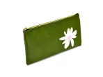 Wholesale Custom SYG25080 Floral Green Leather Zipper Pencil Case - Image 2