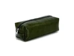 Wholesale Custom SYG25082 Classic Dark Green Leather Zipper Pencil Case - Image 2