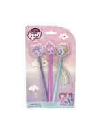 My Little Pony Pencil & Eraser Topper Set – 3 Pencils with Character Toppers - Image 2