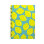 Wholesale Custom A5 Spiral Notebook Bright Lemon Pattern for School & Office