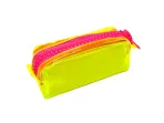 Wholesale Custom Neon Pink and Yellow Zipper Pencil Case for School & Office
