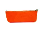 Wholesale Custom Neon Orange Velvet Texture Pencil Case for School & Office - Image 2