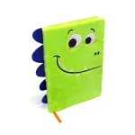 Green Plush A5 Hardcover Notebook – Cute and Soft Journal for Kids