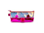 Pink Cat-Themed Iridescent Pencil Case with Pom Pom Cute and Stylish Organizer - Image 2