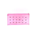 Pink Heart Studded Pencil Case – Trendy Organizer for School or Travel