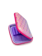 Vibrant Pink & Purple Hardtop Pencil Case for Kids, Teens, and Students