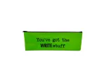 Red and Green Pencil Cases – Vibrant Colors with Humorous Messages for Teens and Adults - Image 2