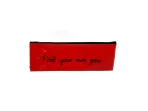 Red and Green Pencil Cases – Vibrant Colors with Humorous Messages for Teens and Adults