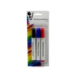 3-Pack Whiteboard Markers – Black, Blue, and Red for kids, Classroom, and Home