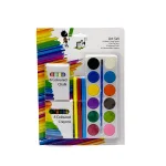 18-Piece Art Set – Watercolor Paints, Crayons, Chalk, and Felt Tip Pens for Kids and Artists