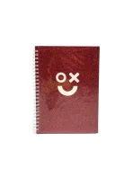 Glittery Red A5 Spiral Notebook – Stylish Softcover for School & Office - Image 2