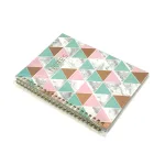 Geometric A5 Spiral Notebook with Triangular Design – Trendy & Stylish for School & Office
