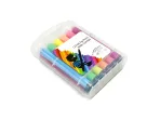12-Color Felt Tip Pens with Stamps – Fun & Creative Markers for Kids & Artists