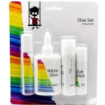 4-Piece Glue Set – White Glue & Glue Sticks for School, Crafts & Office