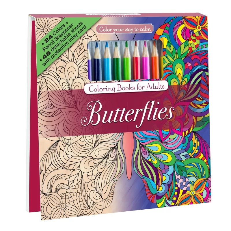 Coloring Beyond the Lines: The Complete Guide to Adult Coloring Books 1 مجموعة كتاب تلوين للبالغين أقلام ملونة متضمنة