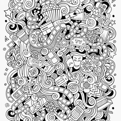 Coloring Beyond the Lines: The Complete Guide to Adult Coloring Books 4 رسومات خطية معقدة للتلوين