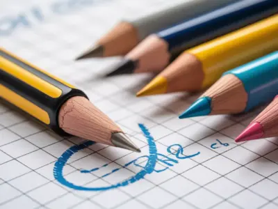 Writing instrument safety standards illustrated with compliance testing, child safety symbols, and quality inspection under BS 7272 guidelines.