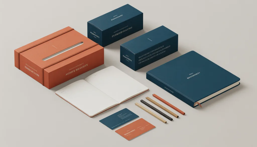 private label stationery manufacturer brand design showing cohesive visual identity
