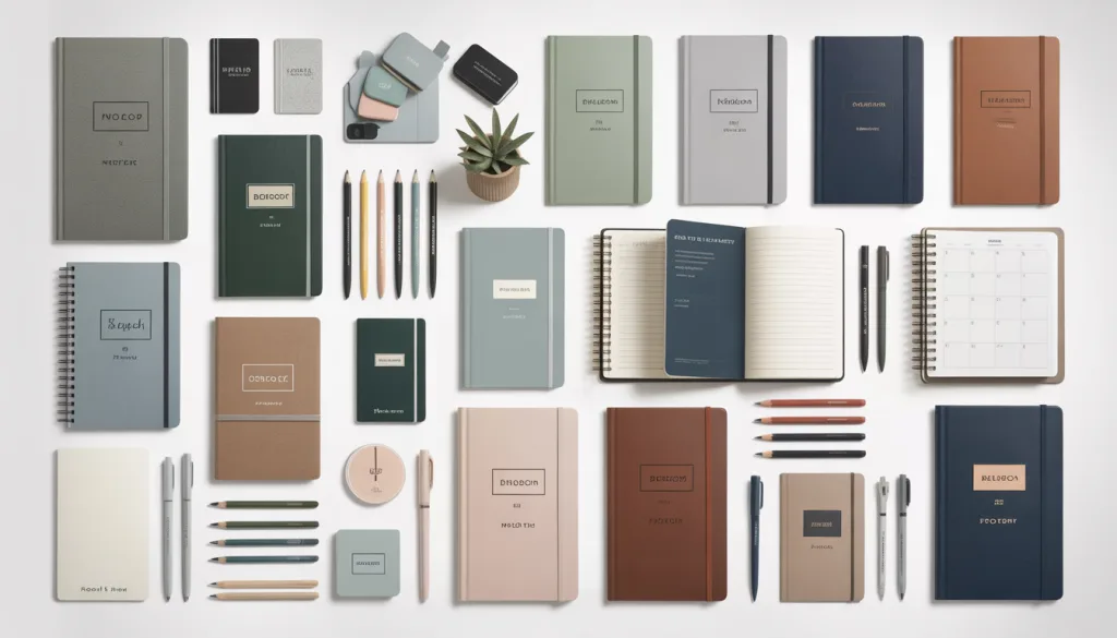 private label stationery manufacturer product range including notebooks planners and desk accessories