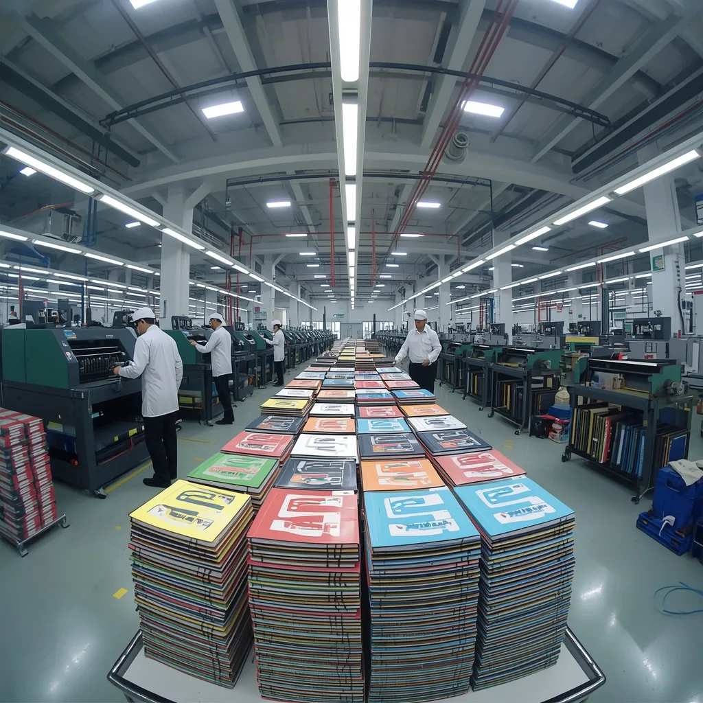 Inside a professional custom notebook manufacturer China facility, showing the production equipment and quality control systems that enable large-scale customization with consistent quality standards.