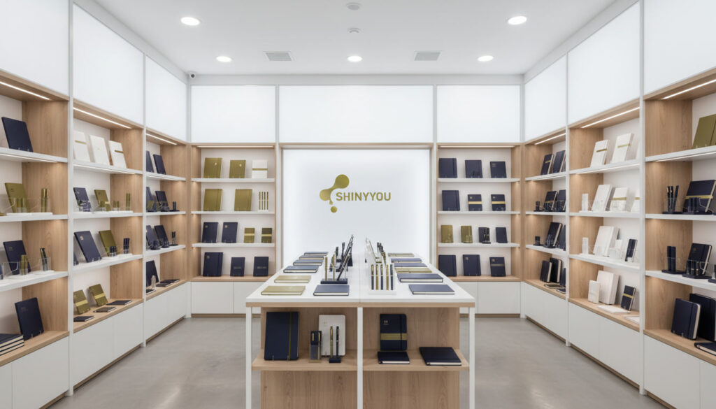 Custom Stationery Set for Retailers: 7 MOQ & Branding Tips 6 custom stationery set manufacturer showroom