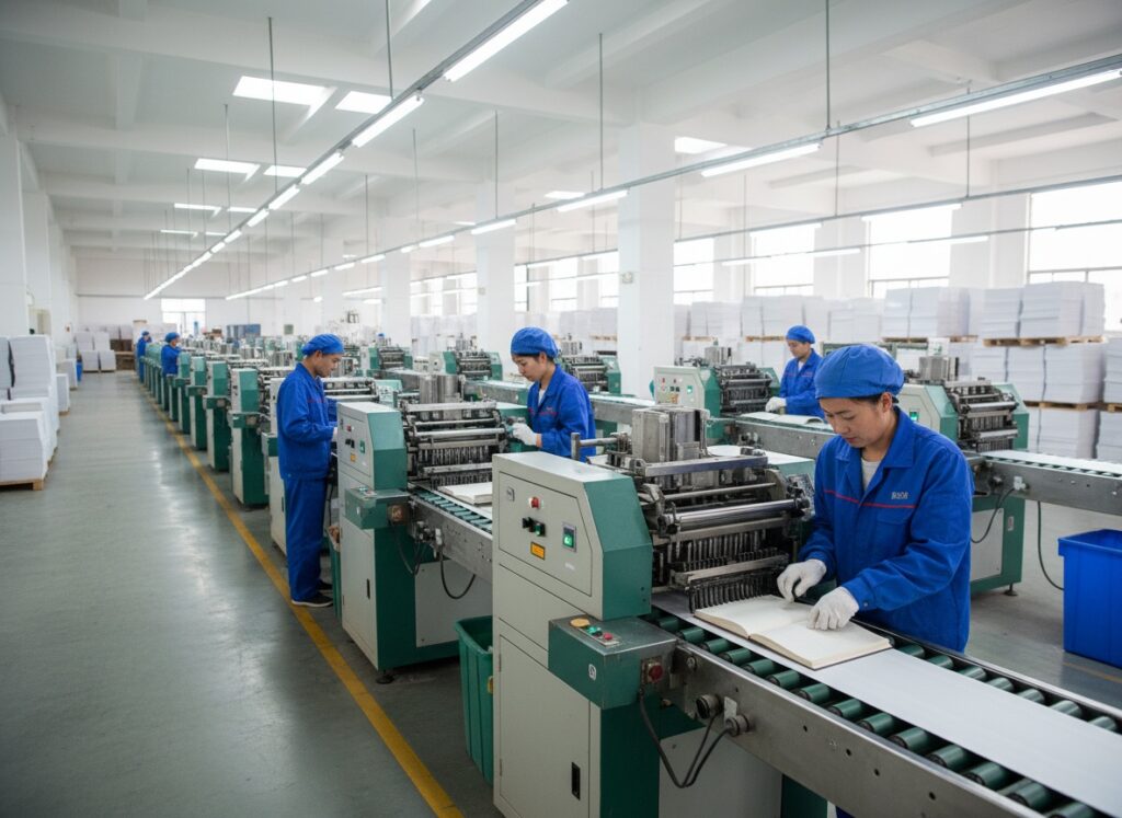 How to Choose the Right Stationery Manufacturer 2026 1 stationery manufacturer factory floor production line