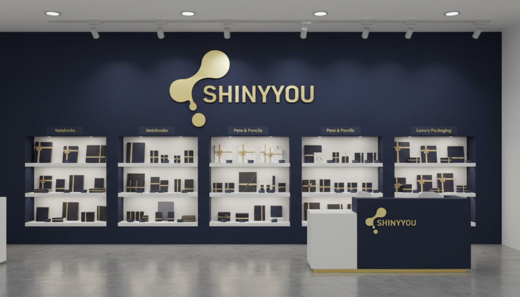 How to Choose the Right Stationery Manufacturer 2026 4 Shiny You stationery manufacturer showroom Ningbo China