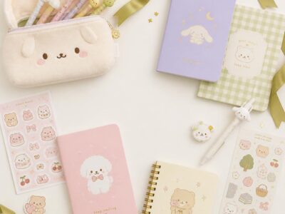 kawaii stationery wholesale collection flat lay