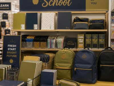 back to school stationery wholesale retail display