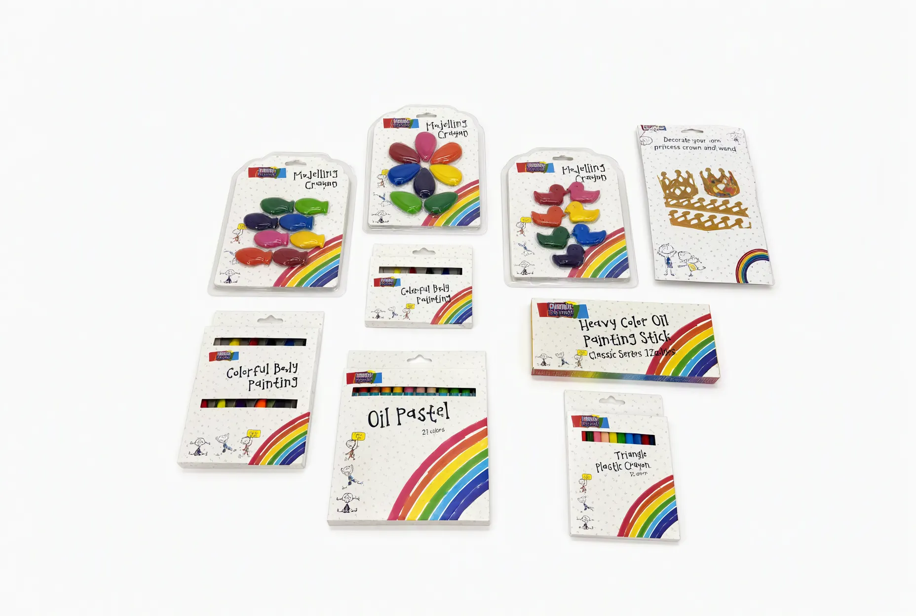 Crayons and art supplies for school